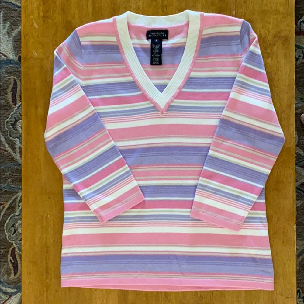 JONES NEW YORK S I G N A T U R E V-NECK